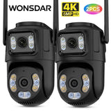 WONSDAR - caméra PTZ wifi à double objectif et double écran, suivi automatique, vision nocturne couleur - visuel 1