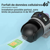 WONSDAR Caméra solaire 4G à double écran - suivi automatique, alertes en temps réel - visuel 3