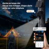 WONSDAR Caméra solaire 4G PTZ - enregistrement 24h/24, suivi automatique et IP66 : extérieur