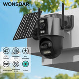 WONSDAR Caméra solaire 4G PTZ - enregistrement 24h/24, suivi automatique et IP66 - visuel 1