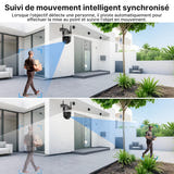 WONSDAR Caméra Wi-Fi extérieure double objectif - détection humaine, suivi et IP66 : vision nocturne couleur