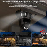 WONSDAR - caméra Wi-Fi PTZ d'extérieur à suivi automatique, vision nocturne couleur, IP66 : WiFi ptz wonsdar extérieur
