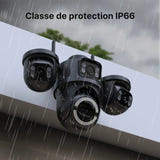 WONSDAR ICsee - caméra de surveillance Wi-Fi triple objectif : détail boîtier