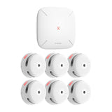 X-Sense FS61 - Pack 6 détecteurs de fumée connectés et station de base SBS50 : six détecteurs SBS50