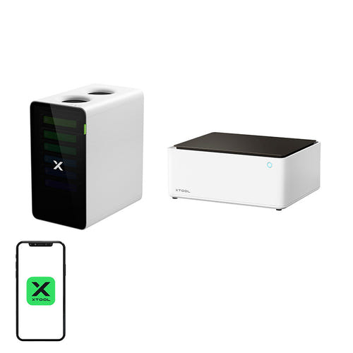 xTool M1 10 W - graveur laser 2-en-1 avec purificateur d'air : 10 W purificateur kit