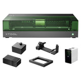 xTool S1 40W - graveur laser 2-en-1 kit tout-en-un noir : surface de travail