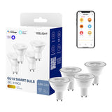Yeelight GU10 W1 - Lot de 4 ampoules LED connectées à intensité variable : groupe ampoules WiFi
