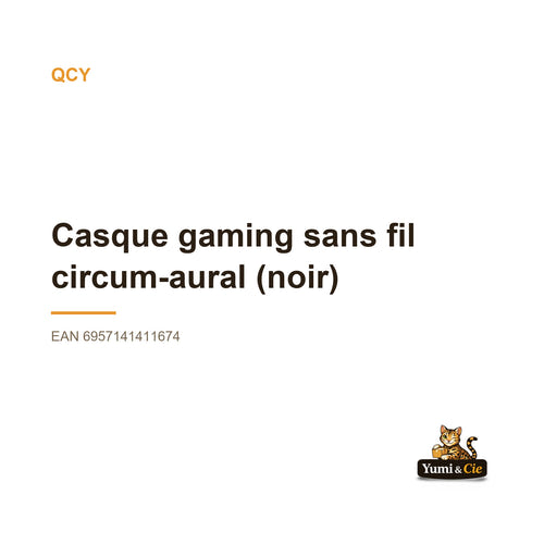 QCY - Casque gaming sans fil circum-aural (noir)
