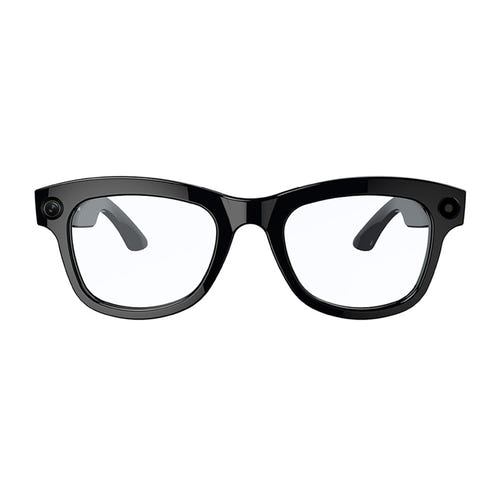 Zeblaze Eyewear Clear - Lunettes connectées IA à verres transparents : monture noire profil