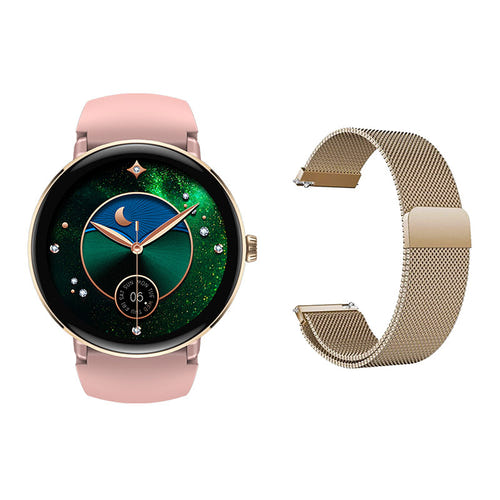 Zeblaze Lily 2 - Montre connectée AMOLED 1,2 pouce rose : face