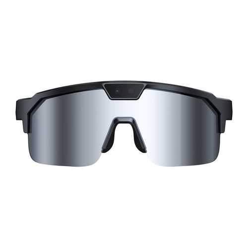 Zeblaze Q01 - Lunettes de sport connectées IA à verres argentés : argent profil monture