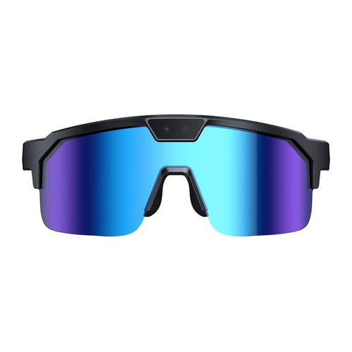 Zeblaze Q01 - Lunettes de sport connectées IA à verres bleus : bleu profil monture