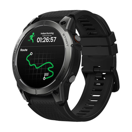 Zeblaze Stratos 3 Pro - Montre connectée GPS AMOLED noire : face