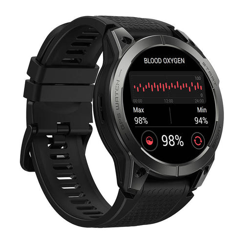 Zeblaze Stratos 3 Pro - Montre connectée GPS AMOLED noire : profil