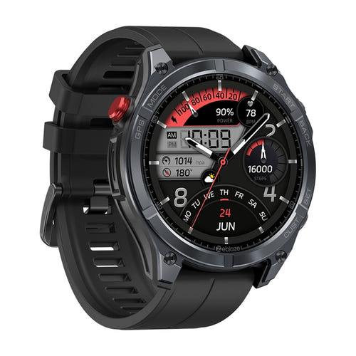 Zeblaze Stratos 4 - Montre connectée GPS norme militaire noire : face