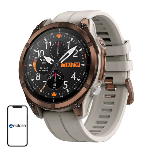 Zeblaze Stratos 4 Pro - Montre connectée GPS outdoor marron : cadran