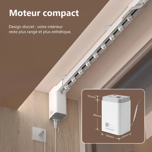Zemismart Moteur de rideaux Matter over Thread MT03 - rail raccordable de 4 m, compatible HomeKit et Alexa : galerie 03