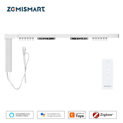 Zemismart ZM87 - rail de rideau motorisé Zigbee 3.0, hub Tuya, SmartThings et Home Assistant - visuel 1