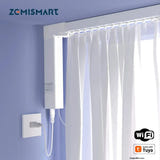 Zemismart ZM87E - Moteur de rideau Wi-Fi avec rail électrique de 7,1 m, grandes baies : WiFi zemismart zm87e 7,1 m