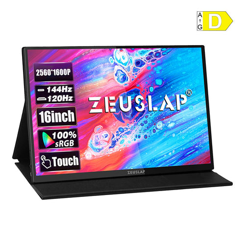 Zeuslap P16KT - Écran portable tactile 16 pouces 2,5K 144 Hz